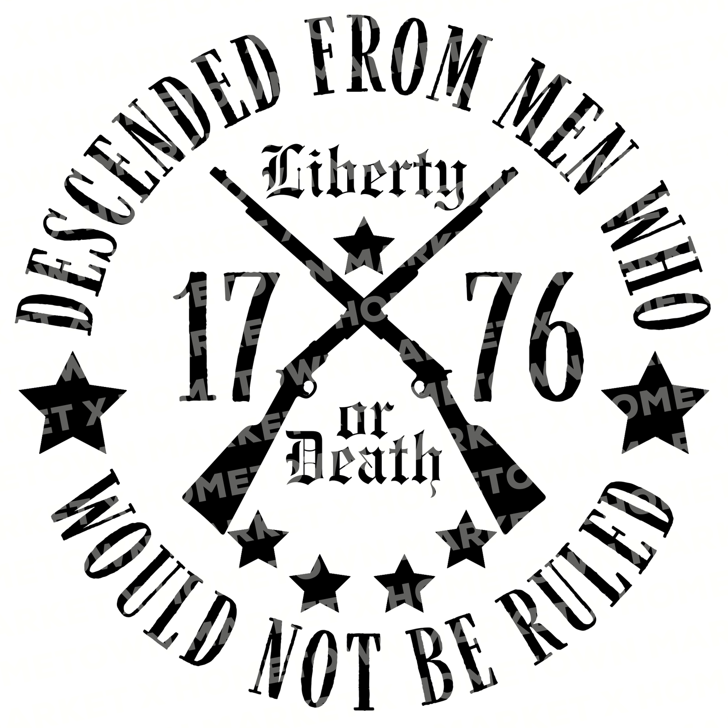 "1776 Liberty or Death" TShirt - Size Large