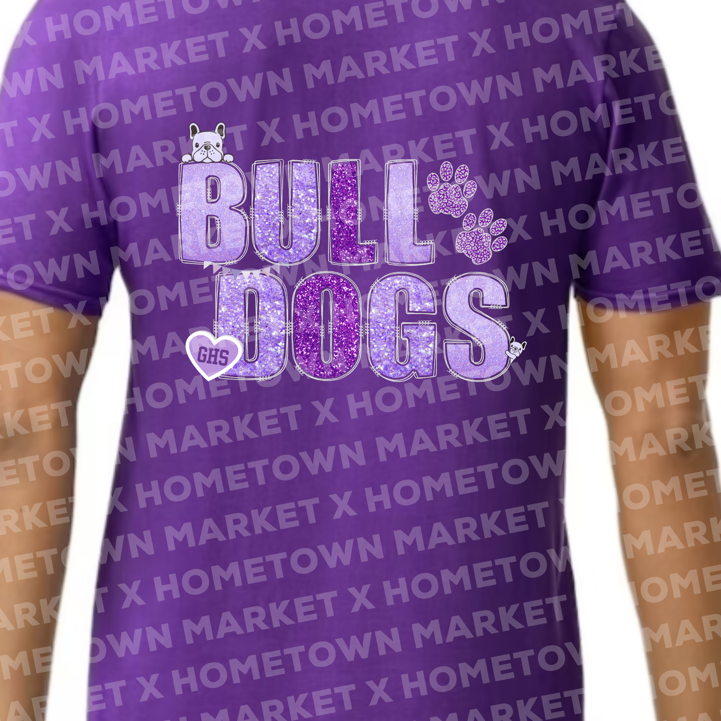 "BULLDOGS GLITTER" T-Shirt - YOUTH Large