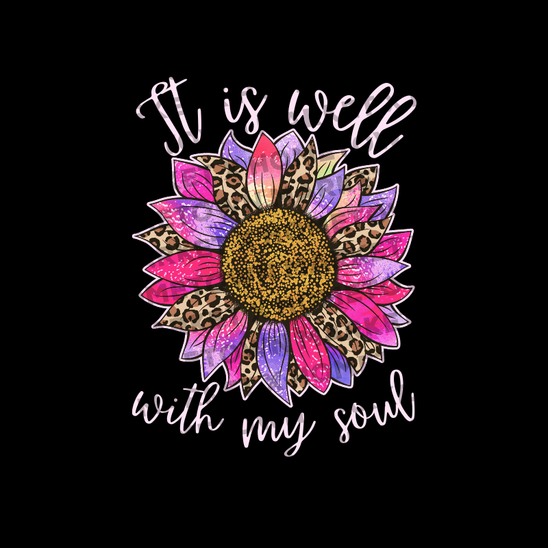 It Is Well Flower T-Shirt Size XL