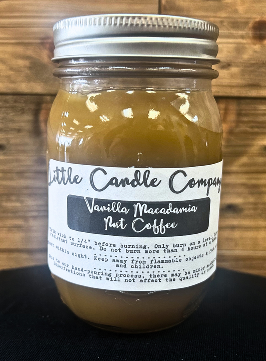 Mason Jar Candle: Vanilla Macadamia Nut Coffee