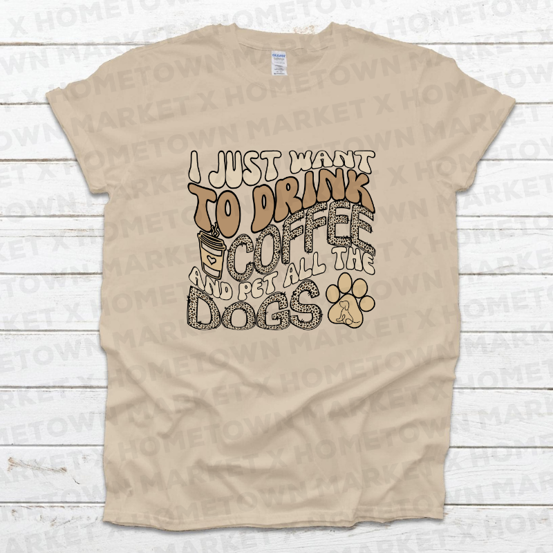 Coffee + Dogs TShirt - Size Large