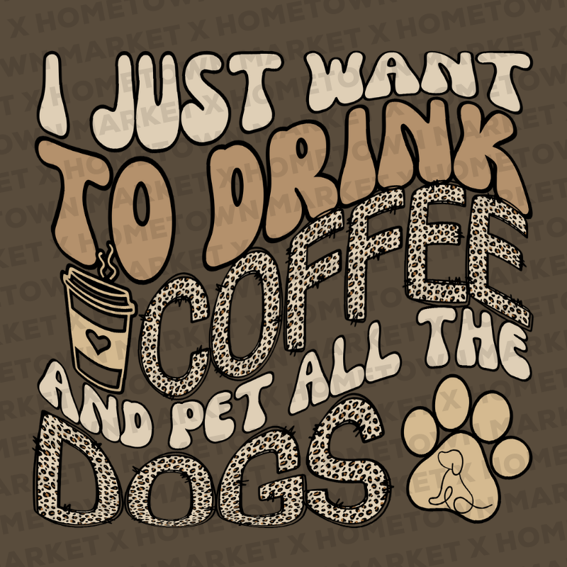 Coffee + Dogs TShirt - Size Large