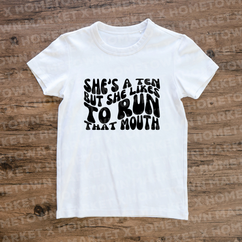 10 & Runs Mouth TShirt - Size Medium