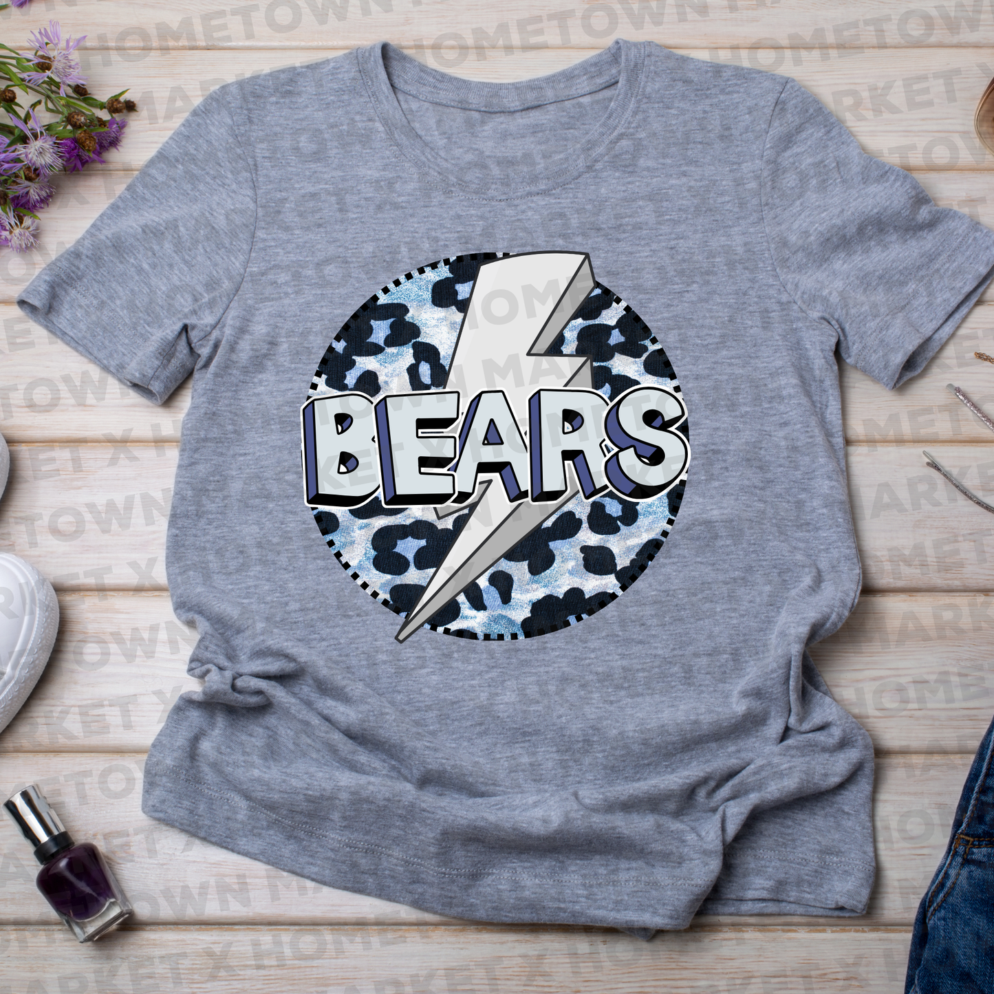 "Bears Lightning" T-Shirt - YOUTH Small