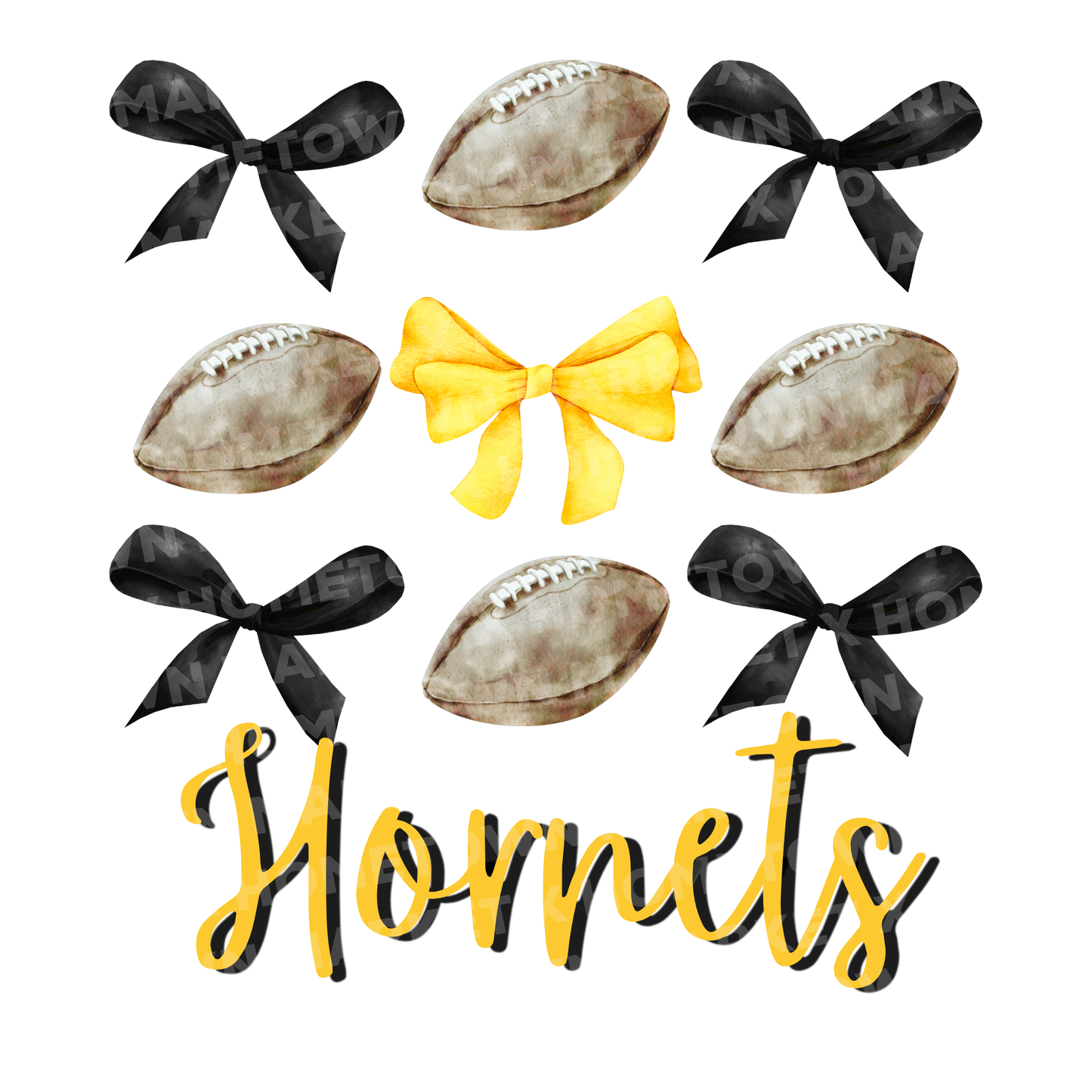 "IDER HORNETS BOWS + FOOTBALL" T-Shirt - YOUTH XS