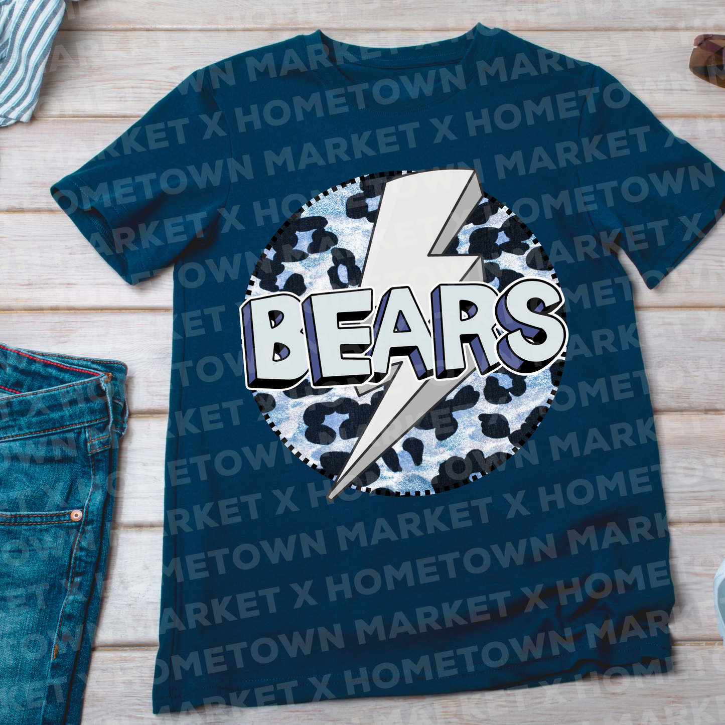 "Bears Lightning" T-Shirt - YOUTH Large