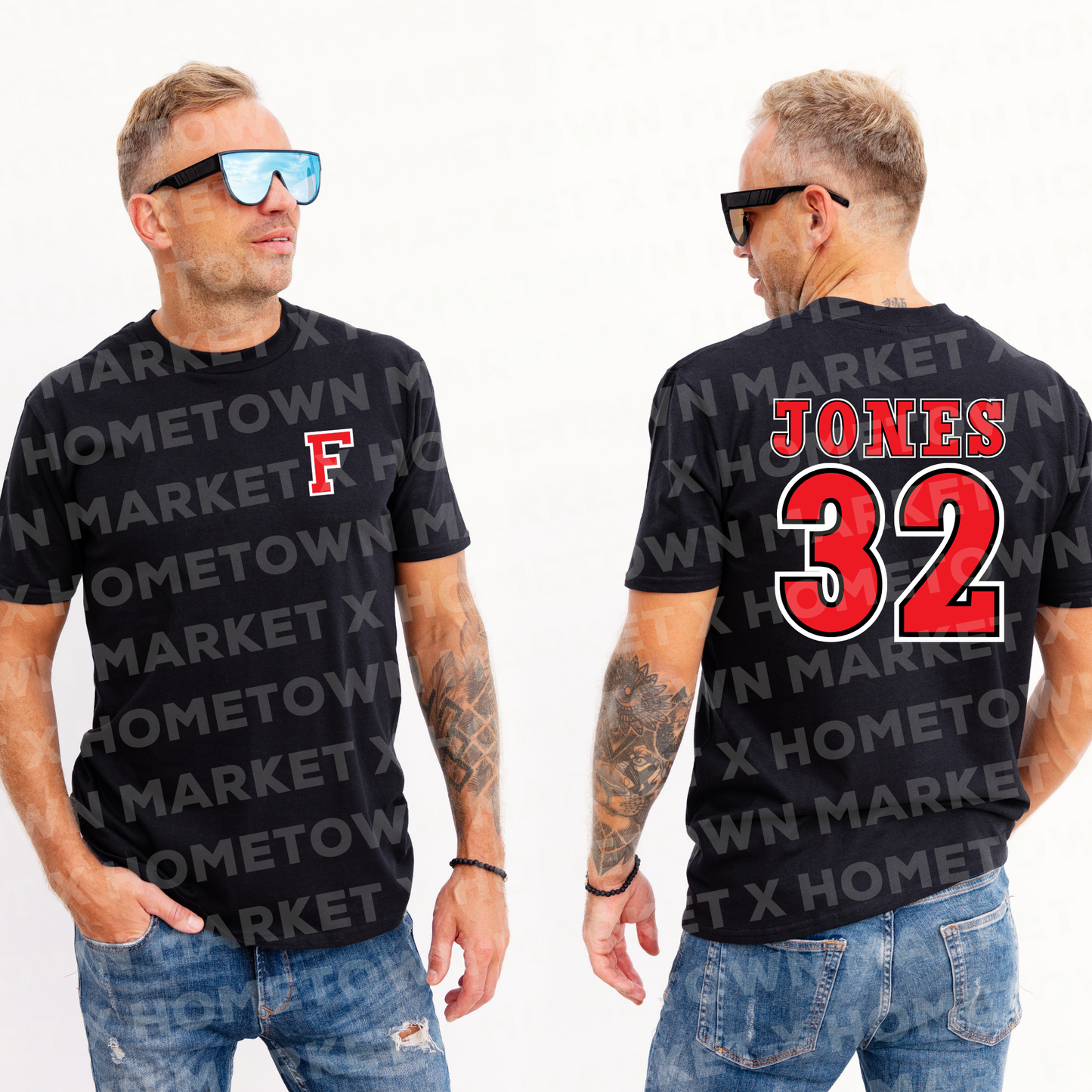 "CUSTOM FYFFE RED DEVILS W LOGO" TShirt - Size Large